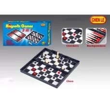 Магнитные шахматы BabyToys 3831 три в одном для детей
