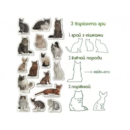 Набір магнітів Breeds of cats Magdum ML4031-13 EN