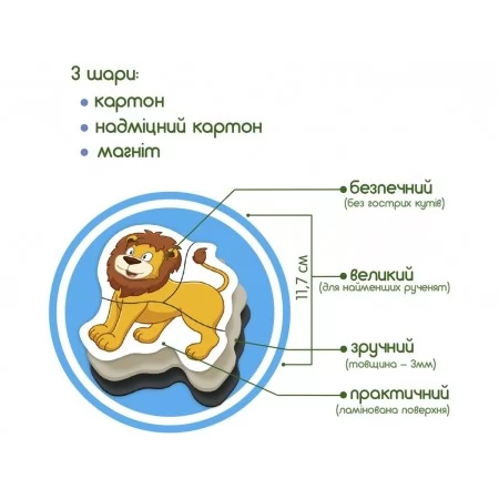 Магнитные пазлы Zoo Magdum ML4031-18 EN Магнитные пазлы Zoo Magdum ML4031-18 EN