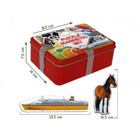 Набор магнитов 4in1 Magnetic Gift puzzle for baby 54 шт Magdum ML4031-62 EN