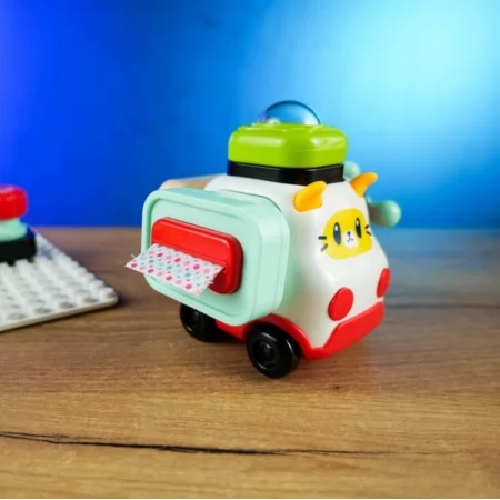 Бизиборд детский BabyToys HE 8082 с шестернями и пищалкой