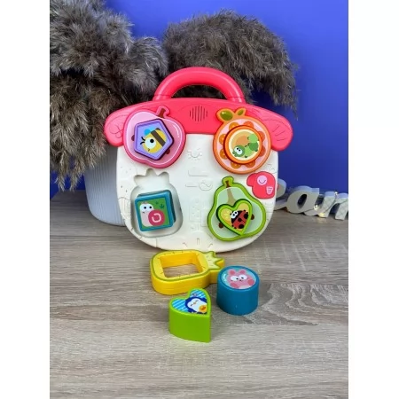 Бізіборд розвивальний HE 8089 двоколірний BabyToys Бізіборд розвивальний HE 8089 двоколірний BabyToys