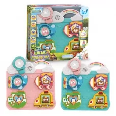 Бізіборд "Цікаві подорожі" 52778 "WToys", 2 кольори, ОЗВУЧУВАННЯ УКРАЇНСЬКОЮ МОВОЮ, 15 пісень, 8 казок, сортер, підсвічування, звуки, в коробці