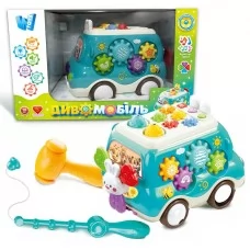 Диво-мобіль 16537 "WToys", ОЗВУЧУВАННЯ УКРАЇНСЬКОЮ МОВОЮ, підсвічування, пісні, казки, спінер, шестерні, ксилофон, ноти, гра на швидкість реакції, в коробці