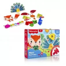 Конструктор болтики Vladi Toys Fisher-Price с карточками 4 шт
