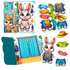 Развивающая игрушка с липучками Зайчик VT1320-04 Vladi Toys 10 предметов одежды