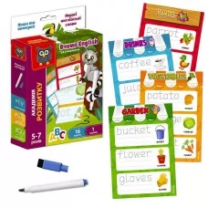 Игра с маркером Vladi Toys Пиши и вытирай английские слова