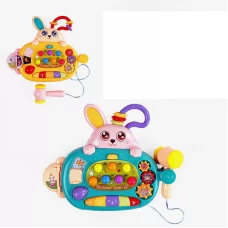 Гра “Зайчик-розвивайчик” 77697-1 "WToys", ОЗВУЧУВАННЯ УКРАЇНСЬКОЮ МОВОЮ, підсвічування, піаніно, пальчикові ігри, казки, пісеньки, у пакеті