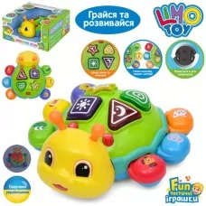 Игра FT 0060 Добрый жук, жук 20-22-10,5см, обучающий (цвета, животные), музыка-звук(УКР), ездит, свет, песня, меняются режимы игры, микс цветов, на бат-ке, в кор-ке, 25-25-10см