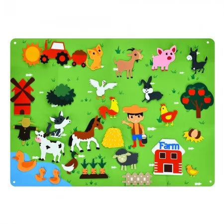 Обучающая доска BabyToys INT 0008 с фигурками на липучке
