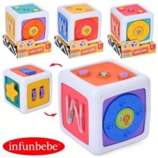 Фиджет куб BabyToys PL5011-TB с погремушкой, 8см Фиджет куб BabyToys PL5011-TB с погремушкой, 8см