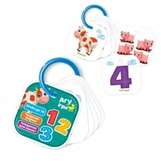 Карточки на кольце Vladi Toys Ферма с цифрами для малышей