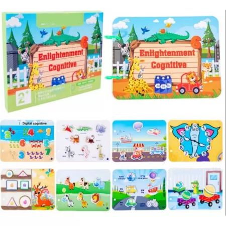 Развивающая книжка с липучками для детей от 1 года, цифры и формы
