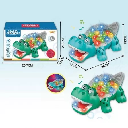 Детская игрушка крокодил со звуком и светом BabyToys 5937B