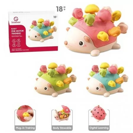Сортер детский BabyToys Ежик YL 1022-56, 12 грибов, 3 цвета