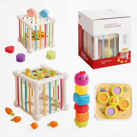 Развивающий куб BabyToys YL 1303 DA с сортером и спинером