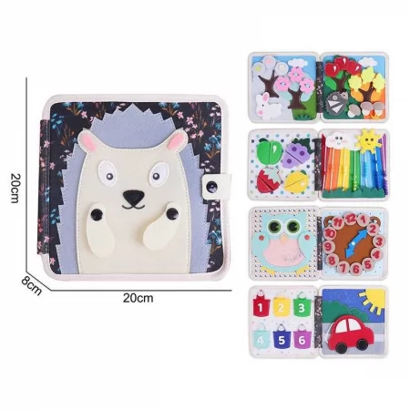 Мягкая книжка-бизиборд BabyToys 25004 с сортером и липучками