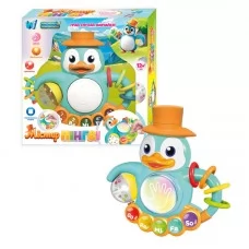 Містер Пінгві 53286 "WToys", ОЗВУЧУВАННЯ УКРАЇНСЬКОЮ МОВОЮ, підсвічування, звуки, 10 казок, 10 пісень, ноти, цифри, на батарейках, брязкальце, режими гри, в коробці