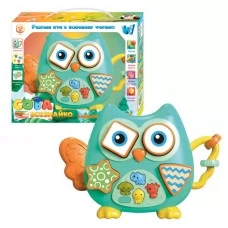 Музична іграшка 60980 "WToys", "Сова-всезнайко", підсвічування, пісні, казки, віршики про тварин, сортер, в коробці