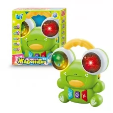 Музичне жабенятко 61653 "WToys", ОЗВУЧУВАННЯ УКРАЇНСЬКОЮ МОВОЮ, 10 пісень, 10 казок, 10 скоромовок, підсвічування, барабан, брязкальце, в коробці