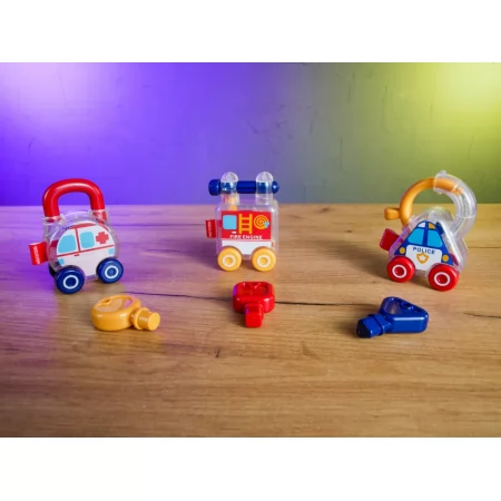 Набор машин BabyToys 103 с замками и ключами, 3 штуки