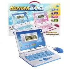 Ноутбук знань 73693 “WToys”, 2 види, ОЗВУЧУВАННЯ УКРАЇНСЬКОЮ МОВОЮ та англійською, абетка, загадки, пісні, казки, цифри, в коробці