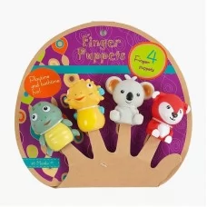 Пальчиковый театр BabyToys 4 животных из пластмассы
