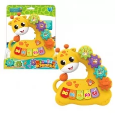 Піаніно 67902 "WToys", ОЗВУЧУВАННЯ УКРАЇНСЬКОЮ МОВОЮ, “Жирафа”, підсвічування, ноти, казки, пісні, регулювання гучності, рухомі шестерні, в коробці