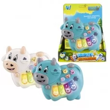 Детское пианино WToys Коровка со звуками и светом для малышей