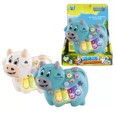 Дитяче піаніно WToys Корівка зі звуками і світлом для малечі