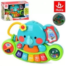 Детское пианино BabyToys 3135 слоник со звуком и светом