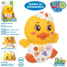 Пианино FT 0052 15см, обучающий (животные), утенок, муз, звук(УКР), звуки животных, свет, стихи, 2 режима громкости, на бат-ке, в кор-ке