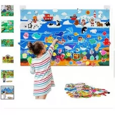 Интерактивный плакат карта мира BabyToys 73112 с липучками