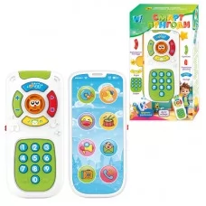Пультик “Смарт пригоди” 31645 "WToys", ОЗВУЧУВАННЯ УКРАЇНСЬКОЮ МОВОЮ, розмір: 7х2.5х15.5 см, казки, цифри, пісні, колискові, мелодії, скоромовки, музичні інструменти, загадки, вікторина, підсвічування, зміна режимів, регулювання гучності, в коробці