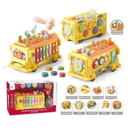 Развивающая игра BabyToys автобус с ксилофоном и сортером