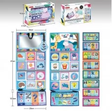 Интерактивный плакат азбуки BabyToys с прорезывателем и зеркалом