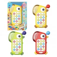 Телефон 34691 "WToys", 3 кольори, ОЗВУЧУВАННЯ УКРАЇНСЬКОЮ МОВОЮ, пісні, мелодії, казки, вірші, скоромовки, загадки, підсвічування, прорізувачі, брязкальце, в коробці, ВИДАЄТЬСЯ ТІЛЬКИ МІКС ВИДІВ