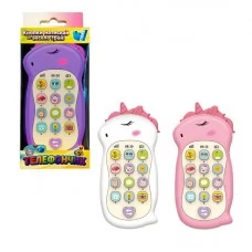 Игрушечный телефон WToys Единорог со звуком украинский