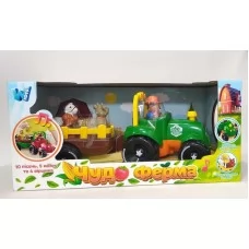 Трактор музичний 37586 "WToys", ОЗВУЧУВАННЯ УКРАЇНСЬКОЮ МОВОЮ, підсвічування, пісні, звуки тварин, в коробці