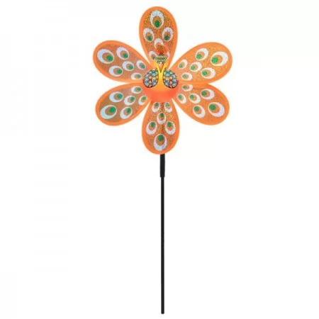Вітрячок дитячий BabyToys MR 0664-1 квітка 29см, 6 кольорів