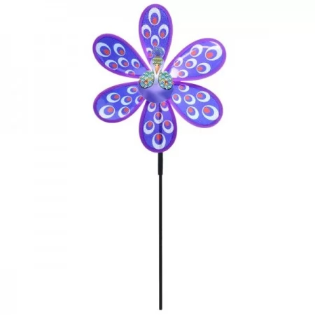 Вітрячок дитячий BabyToys MR 0664-1 квітка 29см, 6 кольорів
