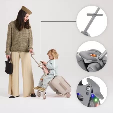 Детский чемодан-каталка Kinderkraft Cabby Grey KACABB00GRY0000