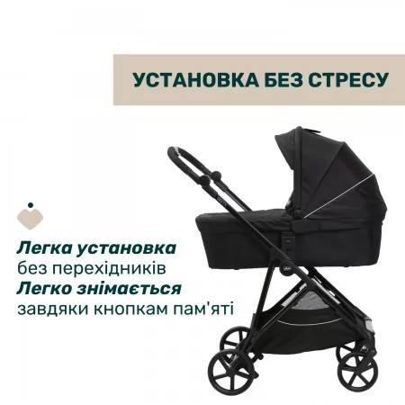 Коляска 2 в 1 Seety арт. 87097.07.01 колір Чорний