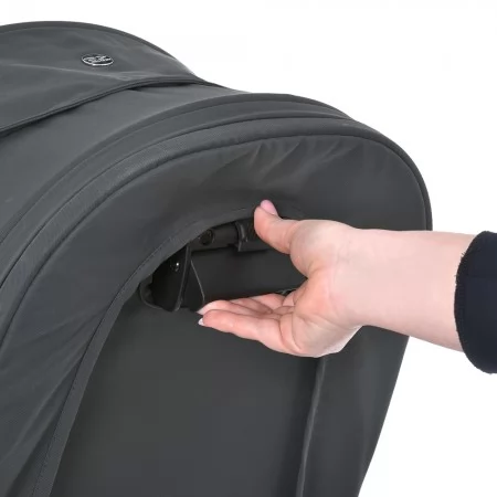 Коляска детская 2в1 ME 1126 GENESIS Asphalt Gray люлька+прогул.блок, дождевик, моск.сетка, сумка, алюмин, серый