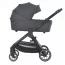 Коляска детская 2в1 ME 1126 GENESIS Asphalt Gray люлька+прогул.блок, дождевик, моск.сетка, сумка, алюмин, серый