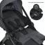 Коляска детская 2в1 ME 1126 GENESIS Asphalt Gray люлька+прогул.блок, дождевик, моск.сетка, сумка, алюмин, серый