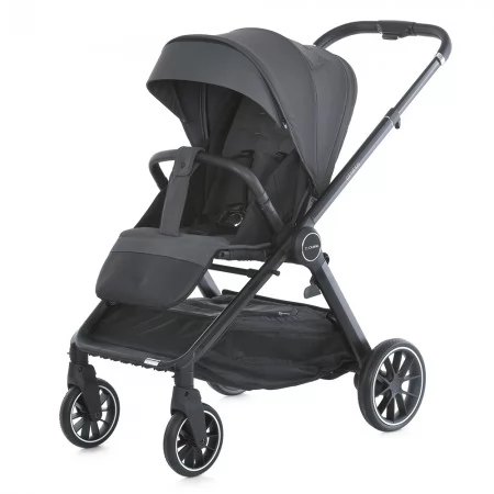 Коляска детская 2в1 ME 1126 GENESIS Asphalt Gray люлька+прогул.блок, дождевик, моск.сетка, сумка, алюмин, серый