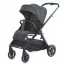 Коляска детская 2в1 ME 1126 GENESIS Asphalt Gray люлька+прогул.блок, дождевик, моск.сетка, сумка, алюмин, серый