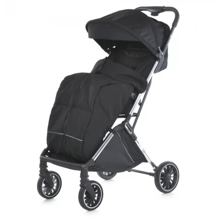 Коляска детская ME 1129 LINK Black Striped прогулочная, книжка, 3 пол. спинки, чехол, дожд, черный