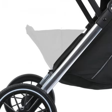 Коляска детская ME 1129 LINK Black Striped прогулочная, книжка, 3 пол. спинки, чехол, дожд, черный